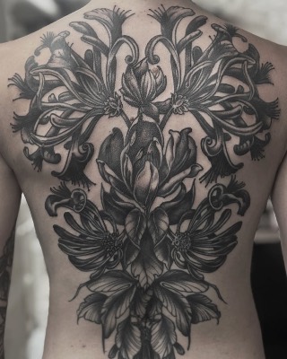 Blackwork — Hand In Glove Tattoo