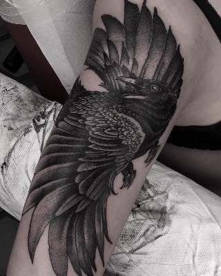 Blackwork — Hand In Glove Tattoo