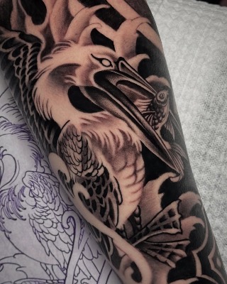 Blackwork — Hand In Glove Tattoo