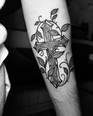 Blackwork — Hand In Glove Tattoo