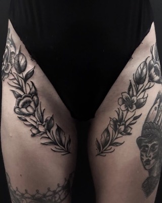 Blackwork — Hand In Glove Tattoo