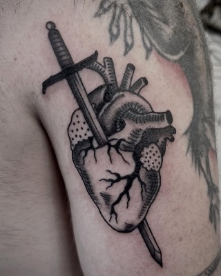 Blackwork — Hand In Glove Tattoo
