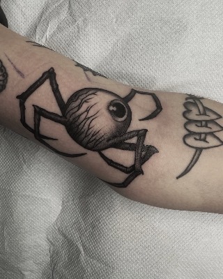 Blackwork — Hand In Glove Tattoo