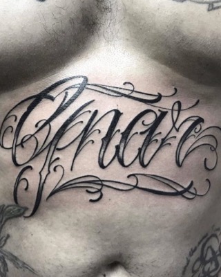 Lettering — Hand In Glove Tattoo
