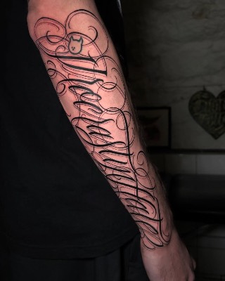 Lettering — Hand In Glove Tattoo