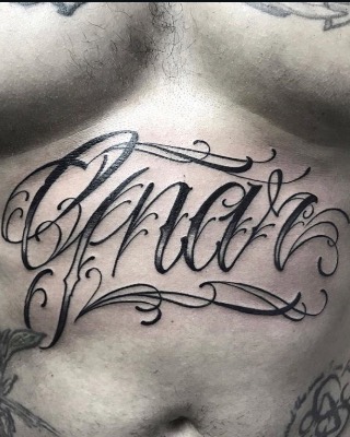 Lettering — Hand In Glove Tattoo