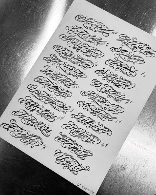 Lettering — Hand In Glove Tattoo