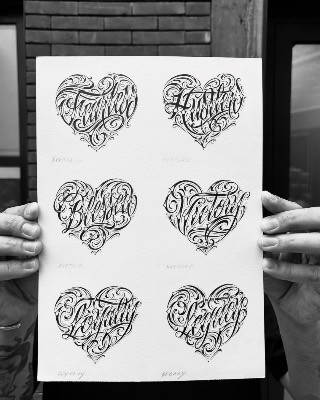 Lettering — Hand In Glove Tattoo