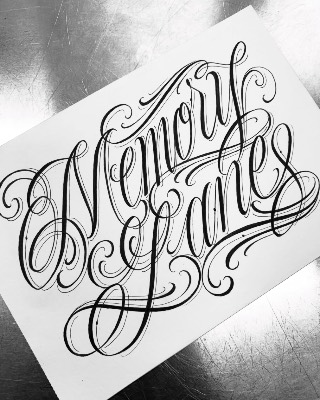 Lettering — Hand In Glove Tattoo