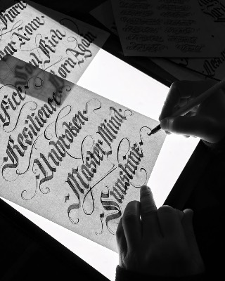 Lettering — Hand In Glove Tattoo