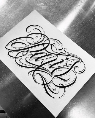 Lettering — Hand In Glove Tattoo