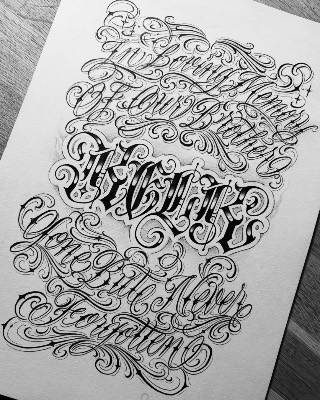 Lettering — Hand In Glove Tattoo