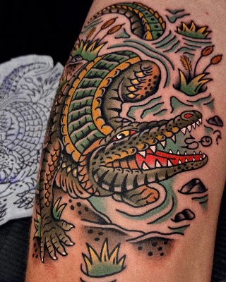 Neo-traditional — Hand In Glove Tattoo