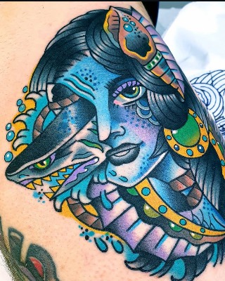 Neo-traditional — Hand In Glove Tattoo