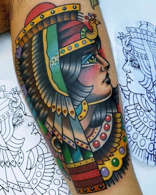 Neo-traditional — Hand In Glove Tattoo