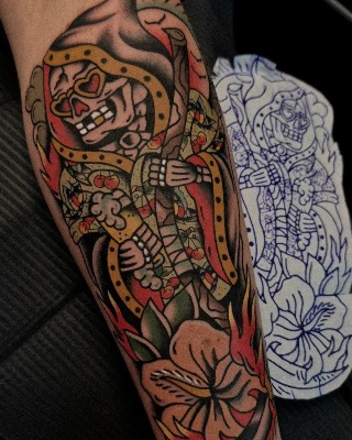 Neo-traditional — Hand In Glove Tattoo
