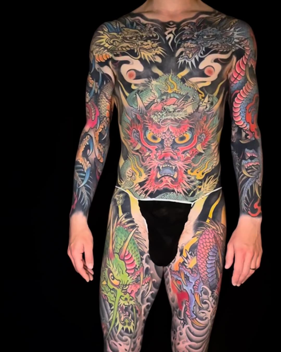 Neo-Japanese tattoo by GASTON in Paris, France